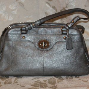 COACH F16529 Penelope GREY Leather Purse Satchel